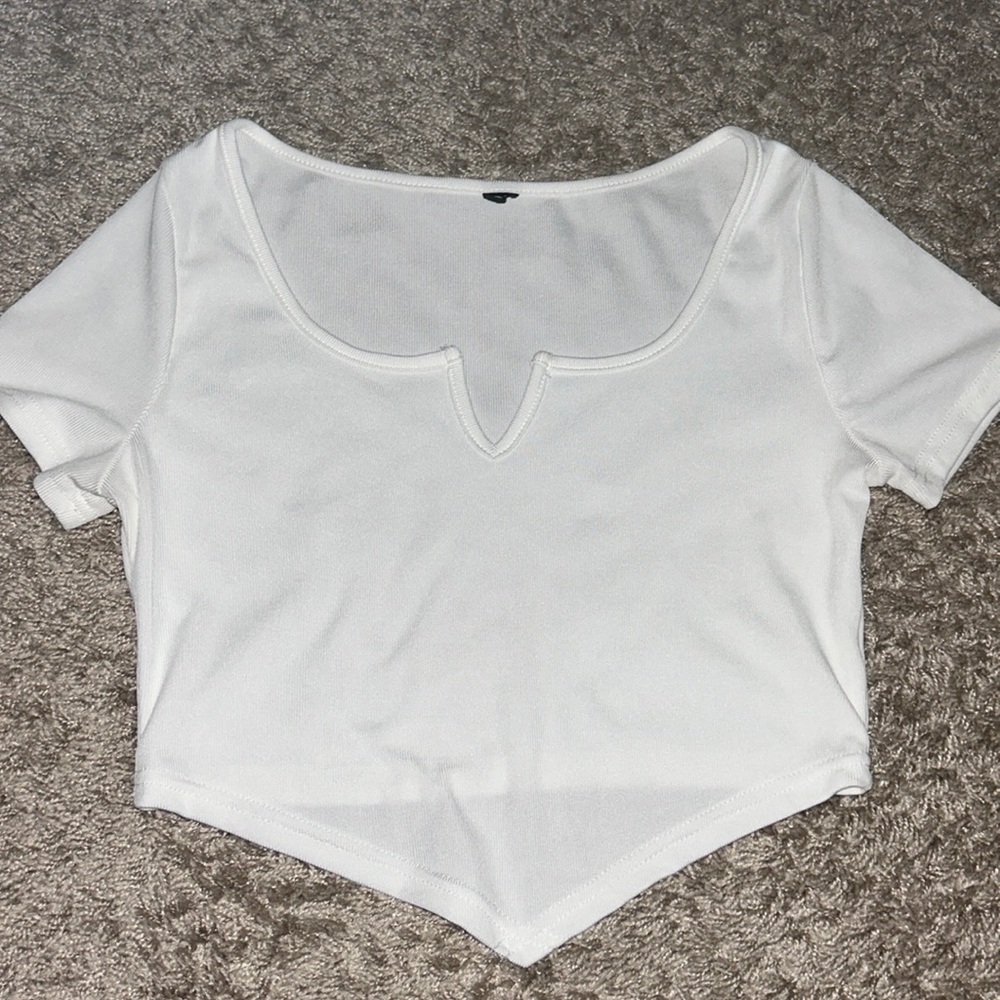 White pointed shirt